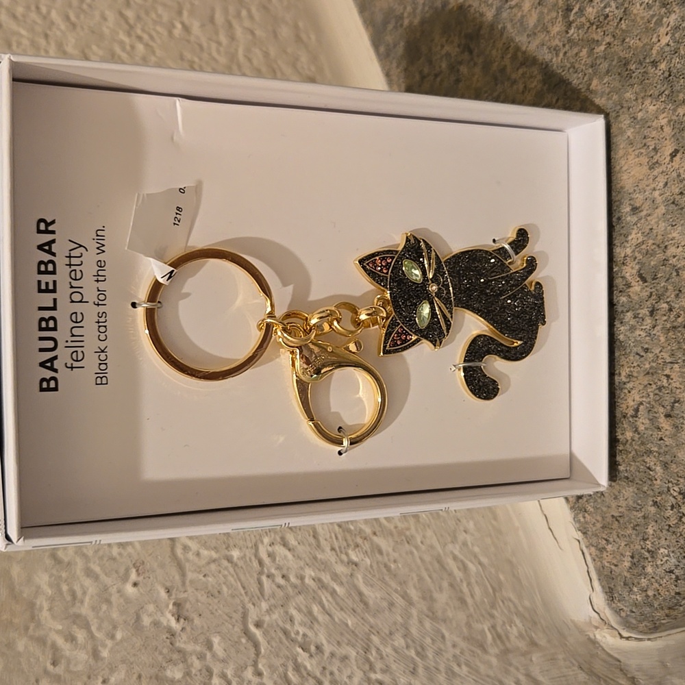 BaubleBar Silver and Gold Key Key Chain Brand New